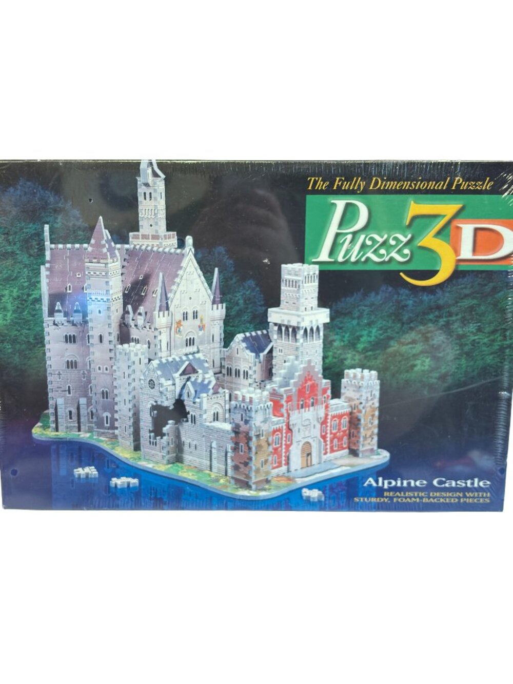 Puzz 3D Alpine Castle 1000 Pc Milton Bradley 1994 Sealed Vintage